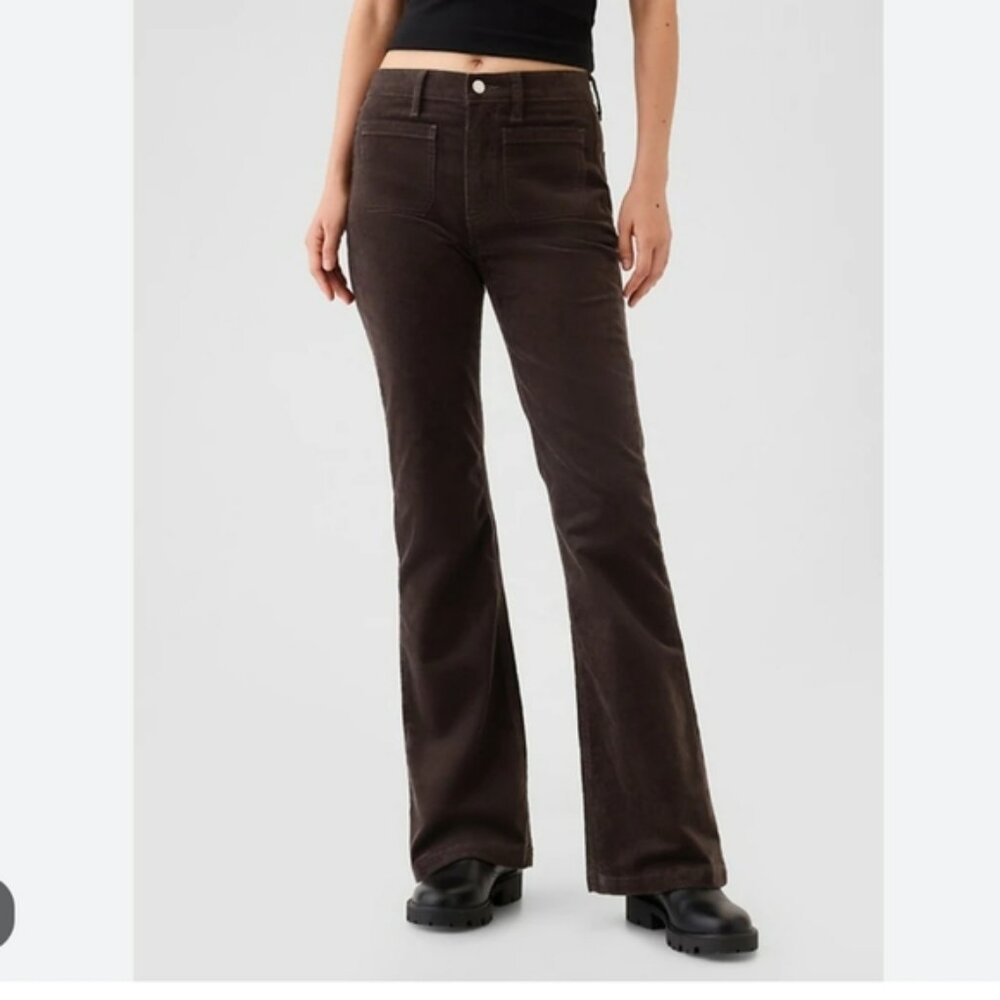 Gap 70's Flare High Corduroy Brown 16 Short